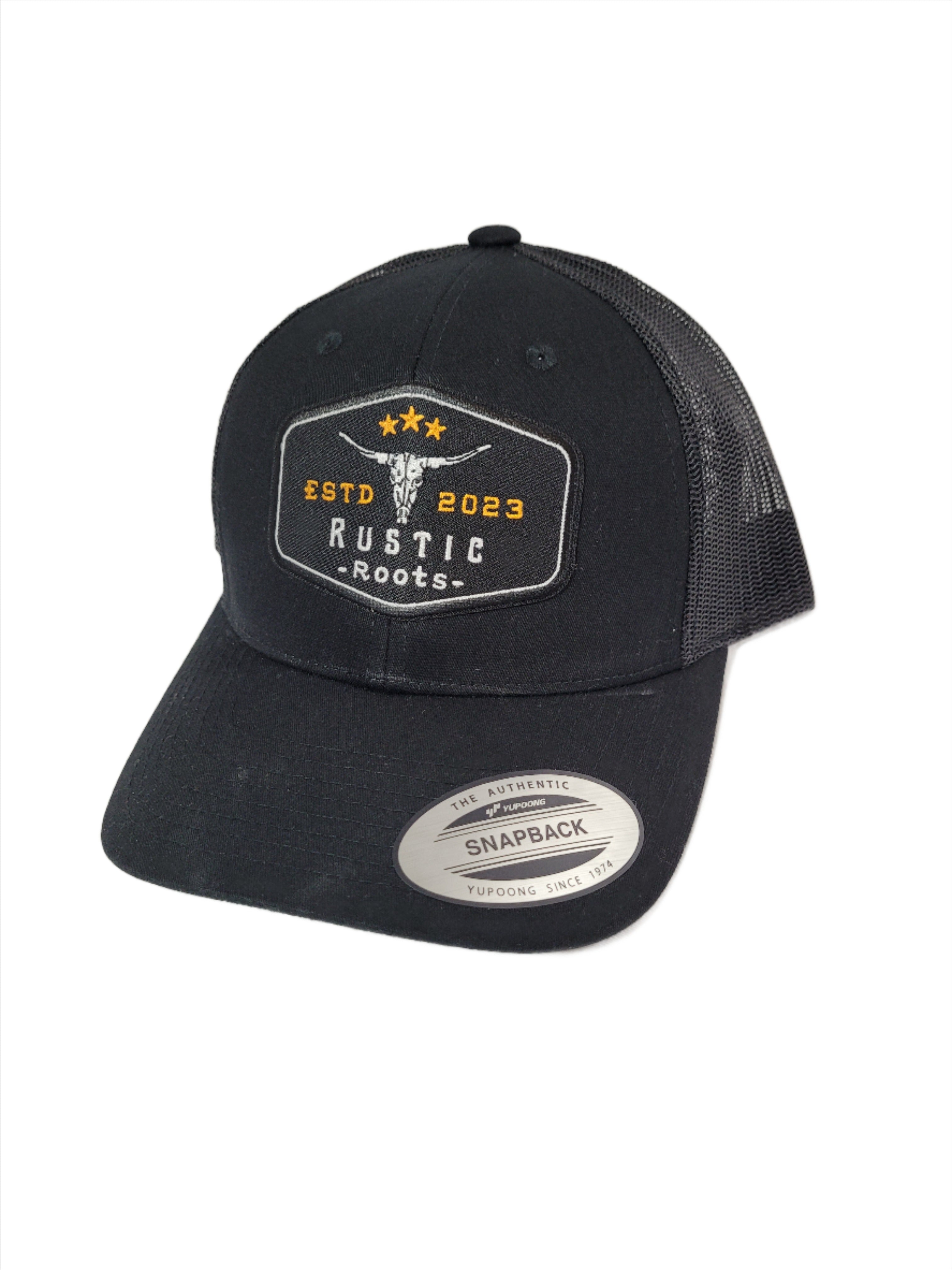 Rustic Roots Black Trucker Hat